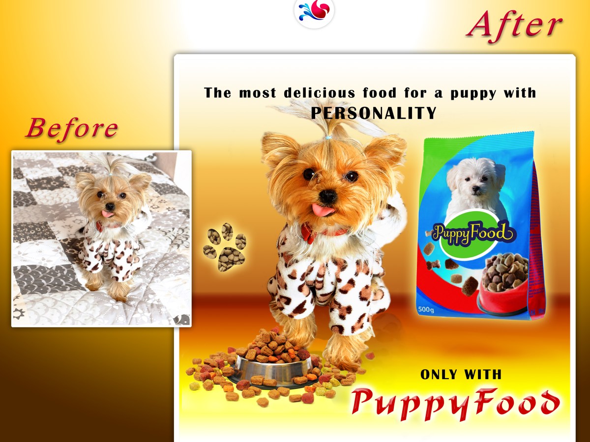 Deliciosul PuppyFood (Banner&nbsp;publicitar)